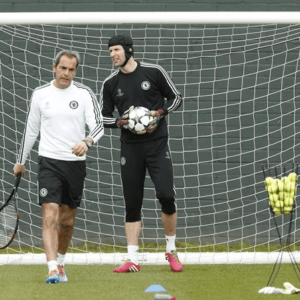 Petr Cech, avec Christophe Lollichon - source : Stadito