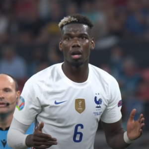 La réaction de pogba suite à l'arrêt de Rui Patricio