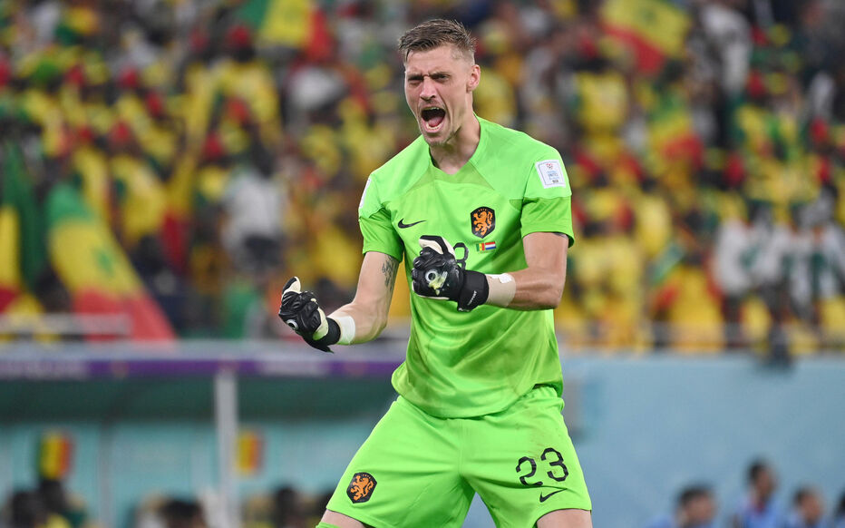 Andries Noppert lors de la victoire des Pays-Bas face au Sénégal, sa première sélection en équipe nationale. Crédit : Le Parisien